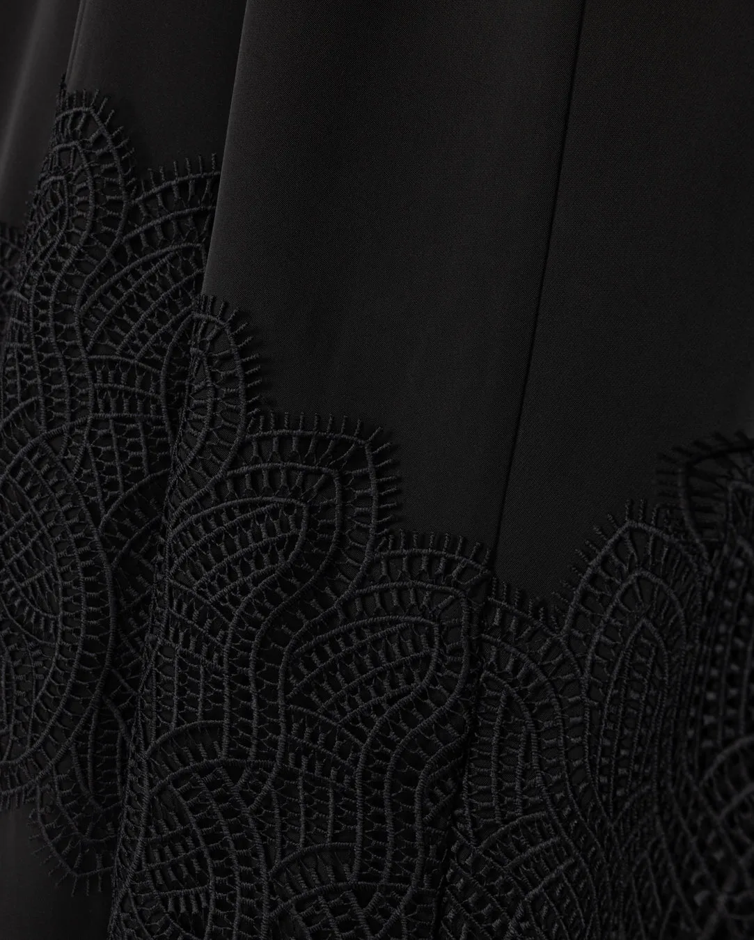 Light Mood Draped Silhouette Lace Insert Circle Skirt