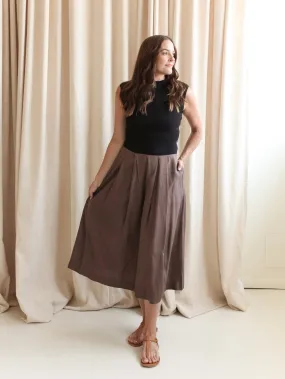 Simplistic Mood Bridget Contrast Dress- Brown/Black