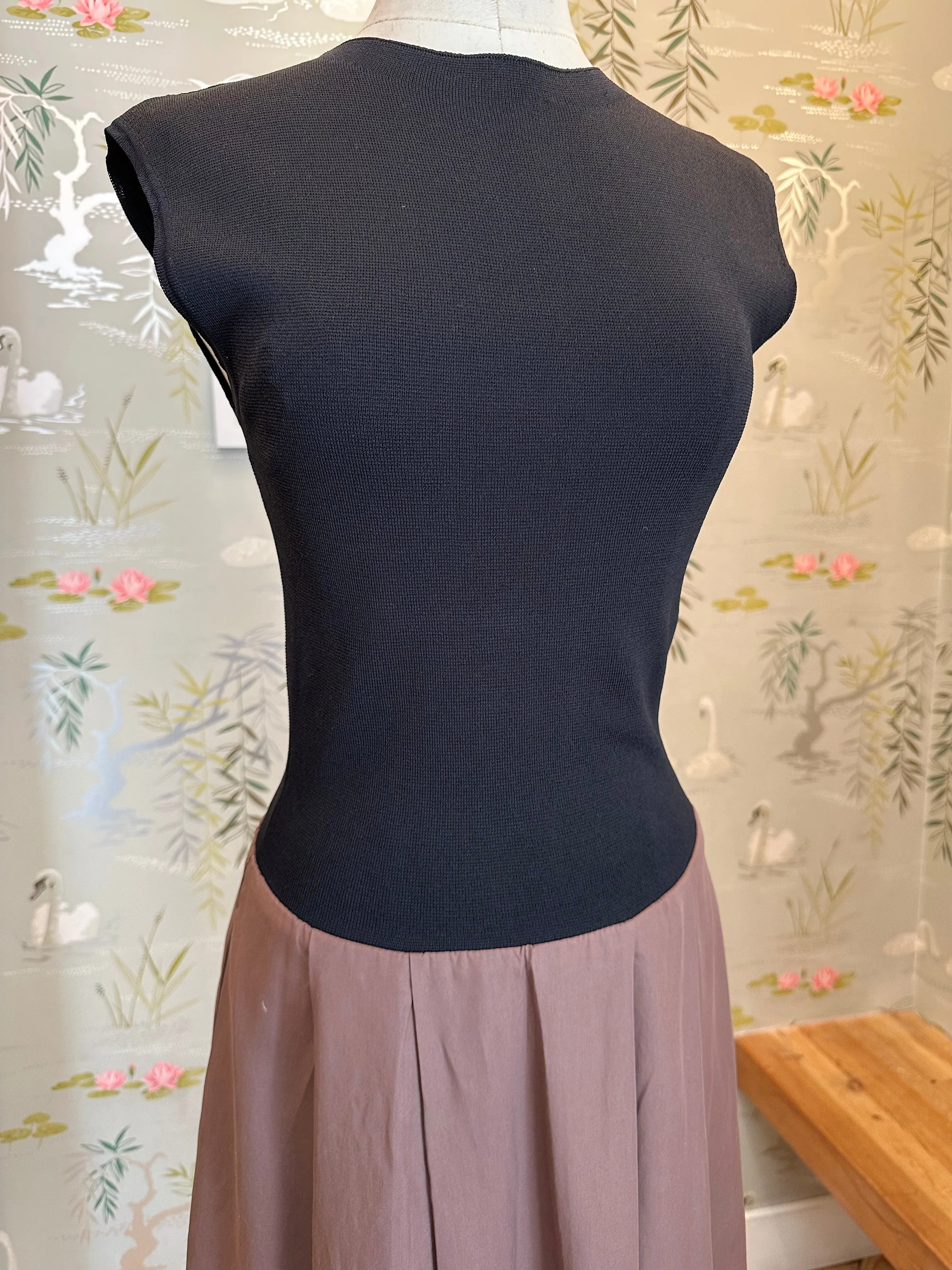 Tailored Layers Dreamy Presence Bridget Contrast Dress- Brown/Black