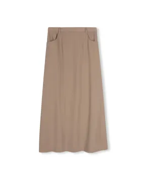 Front Pocket Back Pleat Skirt Easy Layers Travel Style