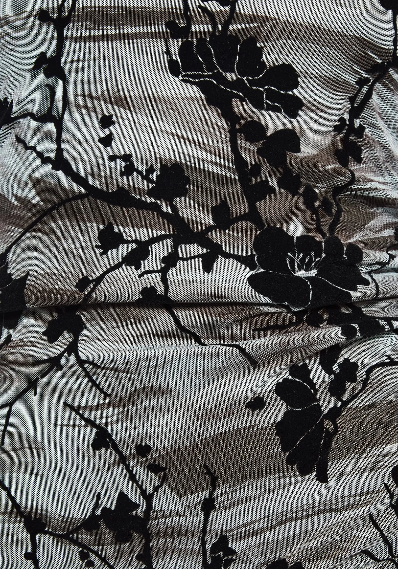 Wytchelm Sleeveless Flocked Midaxi Dress - Blue Delicate Touch Street Style