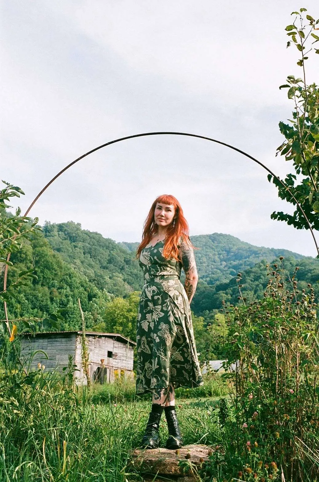 Bride Friend Xena Dress in Emerald Woodland Wonder