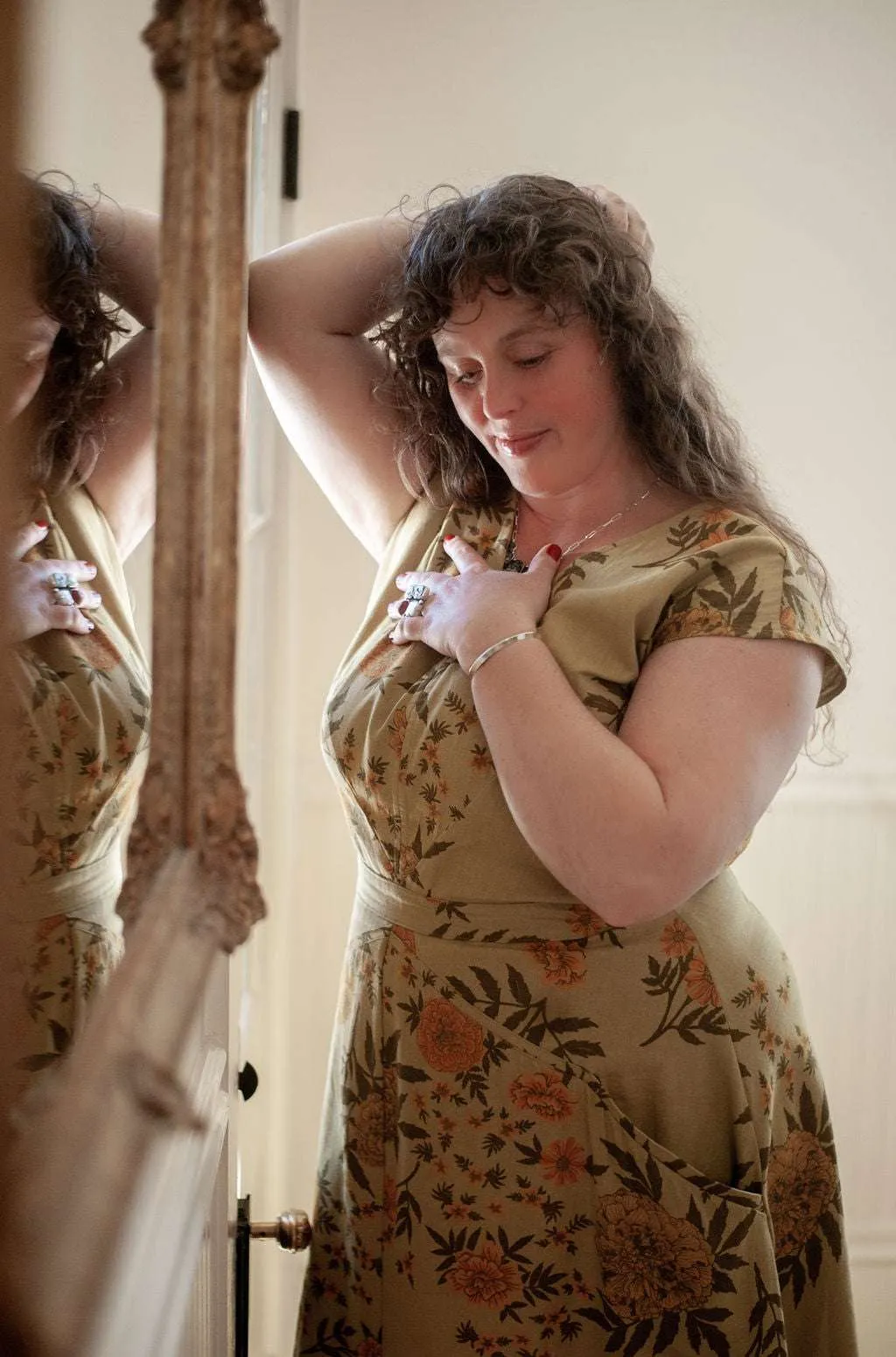 Quick Fit Xena Dress in Mustard Marigold Linen