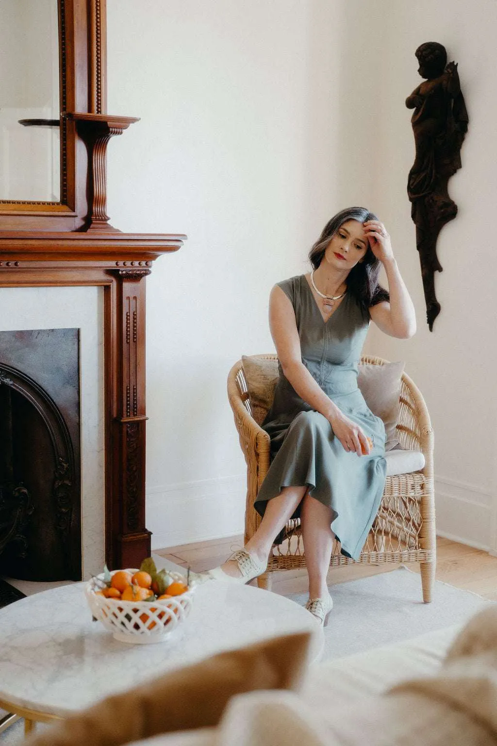 Smooth Line Happy Soul Xena Dress in Sage Green Challis