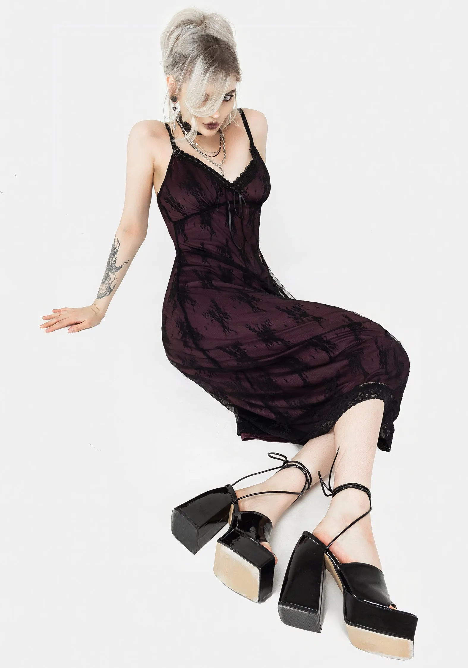 All-Day Wear Anastasie Lace Midi Cami Dress