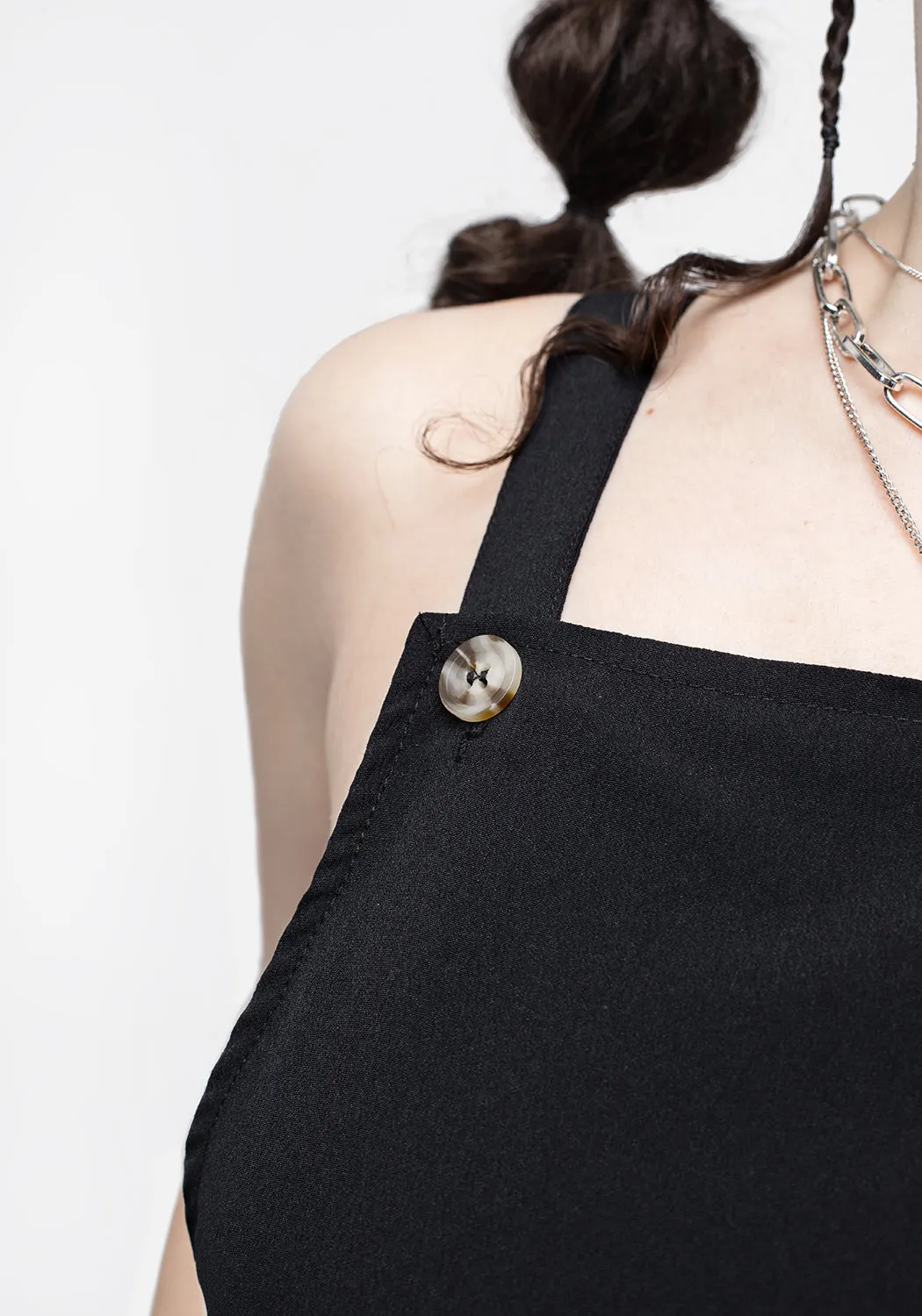 Camden Textured Midi Pinafore Dress Texture Soft