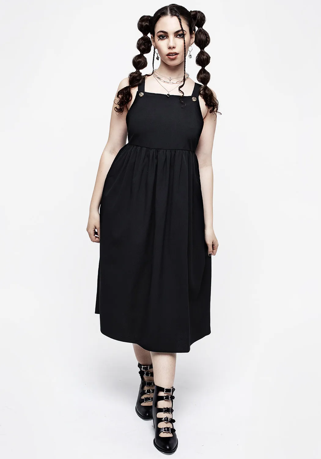Seasonal Wear Camden Textured Midi Pinafore Dress