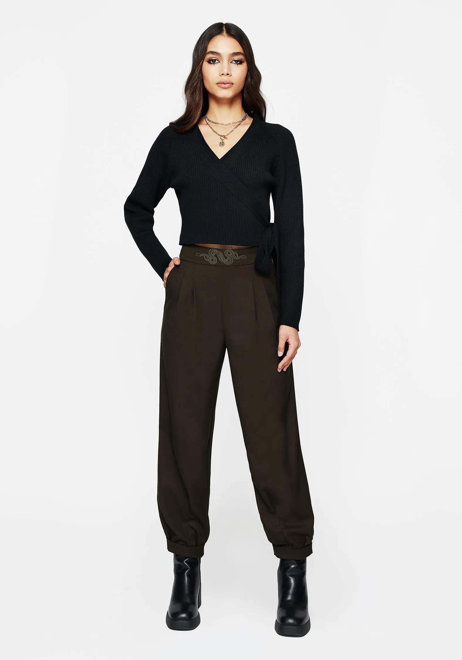 Zarina Embroidered Balloon Trousers Urban Edge