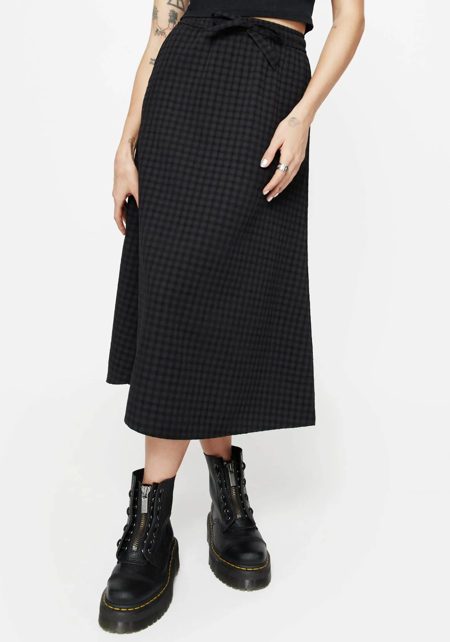 Cozy Look Ziggy Check Midi Skirt