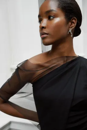 NoiseReduciting Zipper LaserCut Edges Zinnia Top